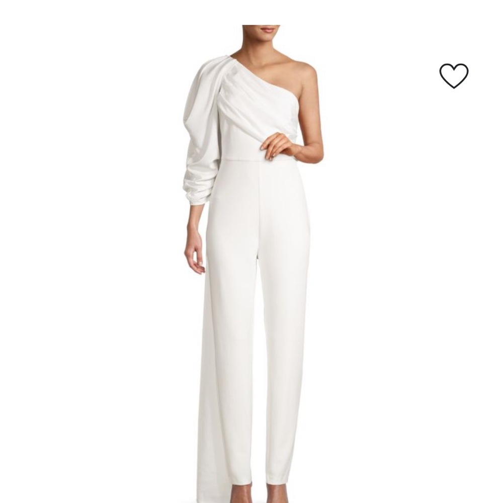 Chic One-Shoulder White Jumpsuit